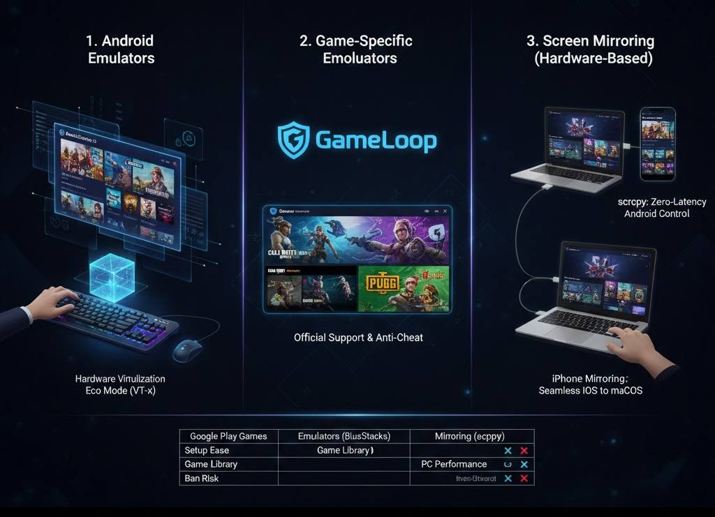 Emulators and Mirroring Tools