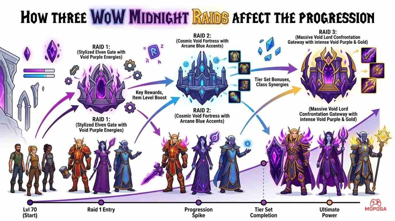 How Three WoW Midnight Raids Affect the Progression